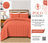 Sheikh Decor Polo Luxury Cotton Quilted Bedspread Set – 3 Piece | King Size (90 × 90 Inches)