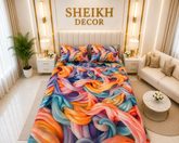 Bedior by SheikhDecor – 5D Digital Bedsheet Set | King Size | 3 Pcs