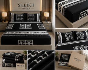 Sheikh Decor Premium Cotton Fitted Bedsheet Set – King Size | Soft & Breathable