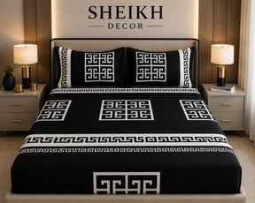 Sheikh Decor Premium Cotton Fitted Bedsheet Set – King Size | Soft & Breathable