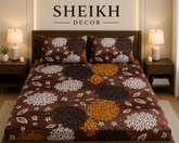 Sheikh Decor Premium Cotton Fitted Bedsheet Set – King Size | Soft & Breathable