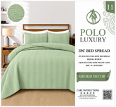 Sheikh Decor Polo Luxury Cotton Quilted Bedspread Set – 3 Piece | King Size (90 × 90 Inches)