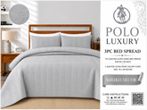 Sheikh Decor Polo Luxury Cotton Quilted Bedspread Set – 3 Piece | King Size (90 × 90 Inches)