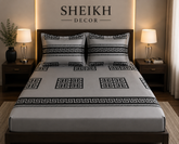 Sheikh Decor Premium Cotton Fitted Bedsheet Set – King Size | Soft & Breathable