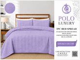 Sheikh Decor Polo Luxury Cotton Quilted Bedspread Set – 3 Piece | King Size (90 × 90 Inches)