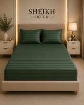 Sheikh Decor Premium Cotton Fitted Bedsheet Set – King Size | Soft & Breathable