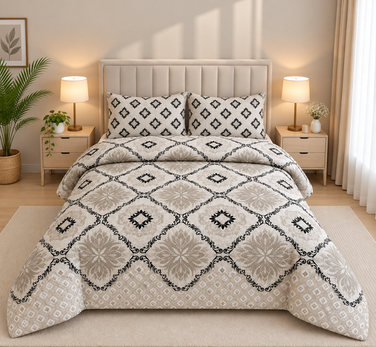 Sheikh Decor Premium Pure Cotton Bedsheet | Soft & Breathable