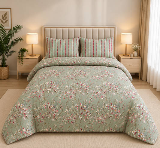 Sheikh Decor Premium Pure Cotton Bedsheet | Soft & Breathable