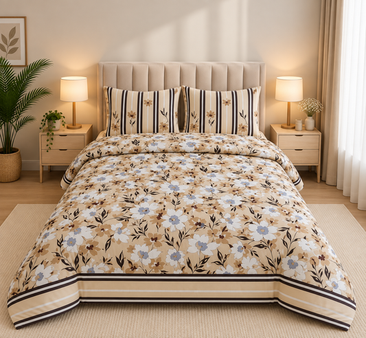 Sheikh Decor Premium Pure Cotton Bedsheet | Soft & Breathable (Copy)