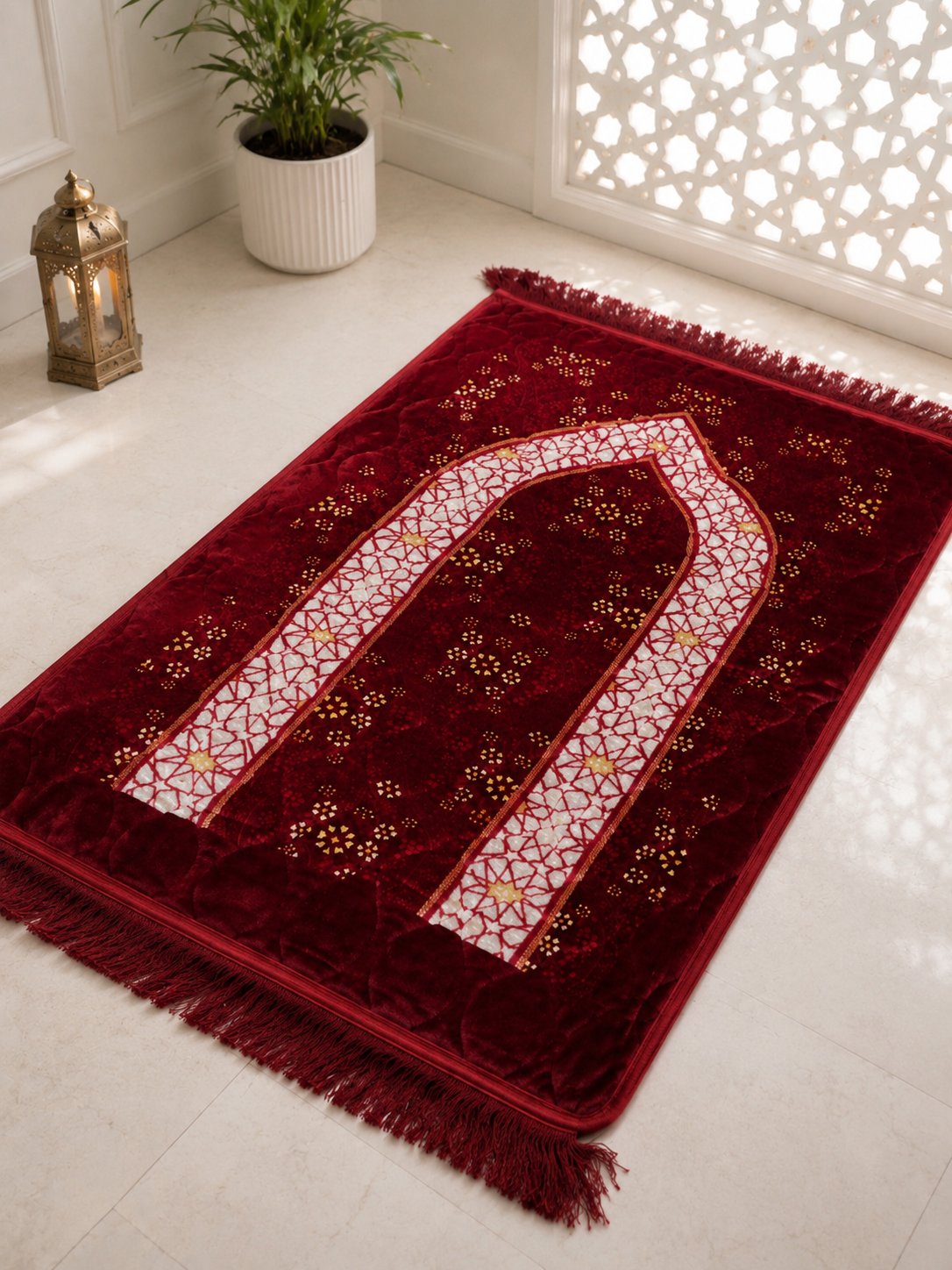 Luxury Soft Velvet Ja-e-Namaz – King Size | Sheikh Decor