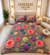 Bedior by SheikhDecor – 5D Digital Bedsheet Set | King Size | 3 Pcs