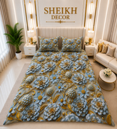 Bedior by SheikhDecor – 5D Digital Bedsheet Set | King Size | 3 Pcs