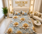 Bedior by SheikhDecor – 5D Digital Bedsheet Set | King Size | 3 Pcs