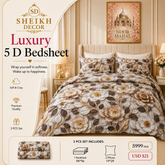 Bedior by SheikhDecor – 5D Digital Bedsheet Set | King Size | 3 Pcs