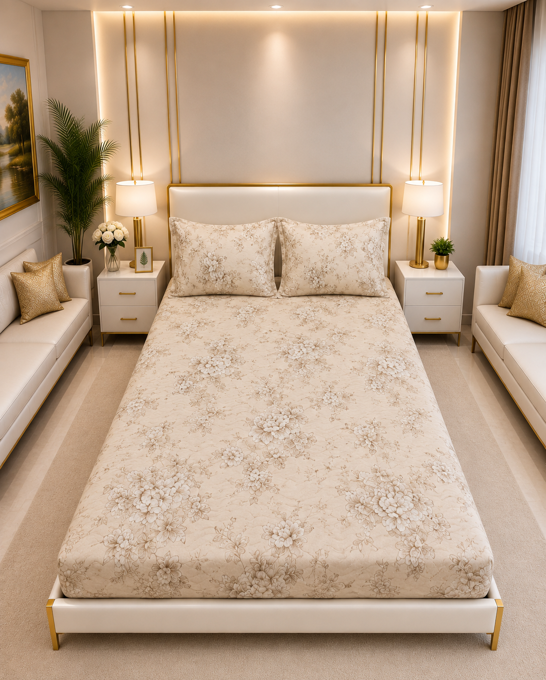 Premium Waterproof Bedsheet – 3 Pcs